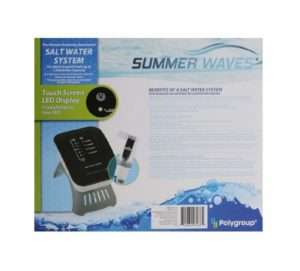 SUMMER WAVES SALT WATER SYSTEM FOR ABOVE GROUND POOLS W/ TOUCH LED DISPLAY