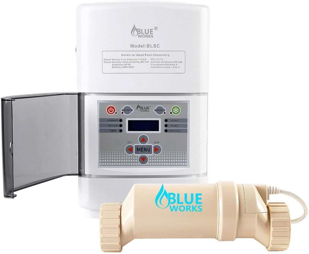 BLUE WORKS Salt Water Pool Chlorine Generator System BLSC