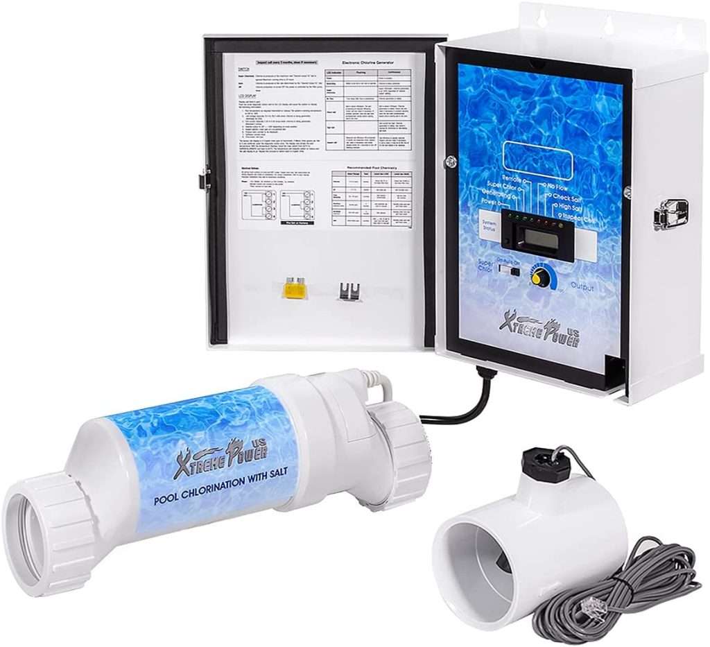 XtremepowerUS Pool Chlorine Generator Salt Chlorinator for 15k