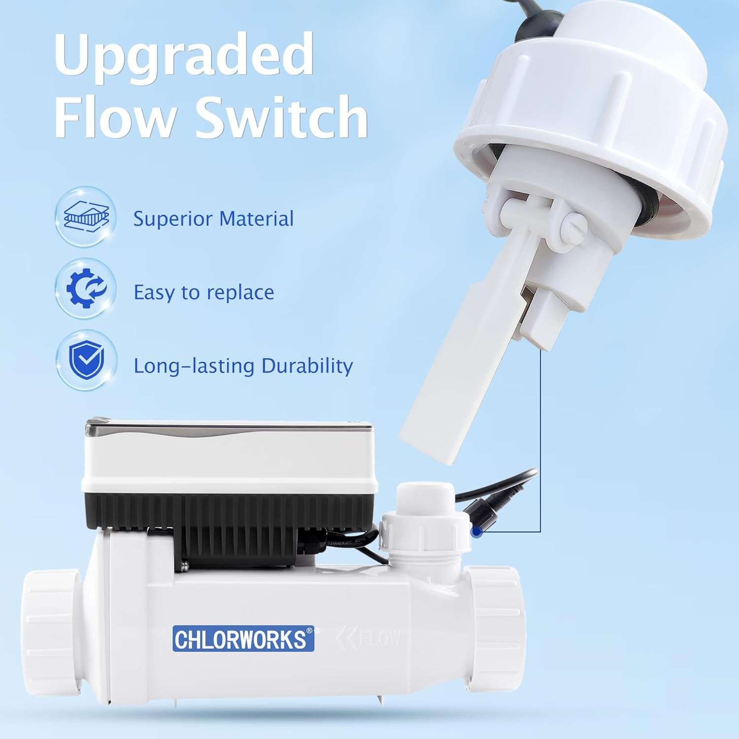 CHLORWORKS Salt Cell - Model No. CWPC60-1, Compatible with Pentair Intellichlor Moldel No. IC60, Salt Chlorine Generator Without Power Center - 3