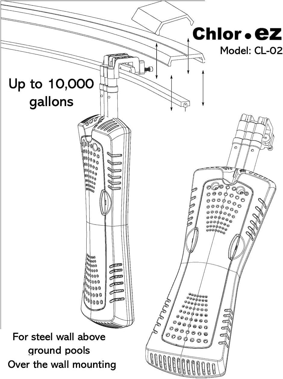Nu Cobalt Chlor.ez CL02 Saltwater Chlorinator with LED Status Indicator for Above Ground Pool up to 10,000 Gallons. - 5