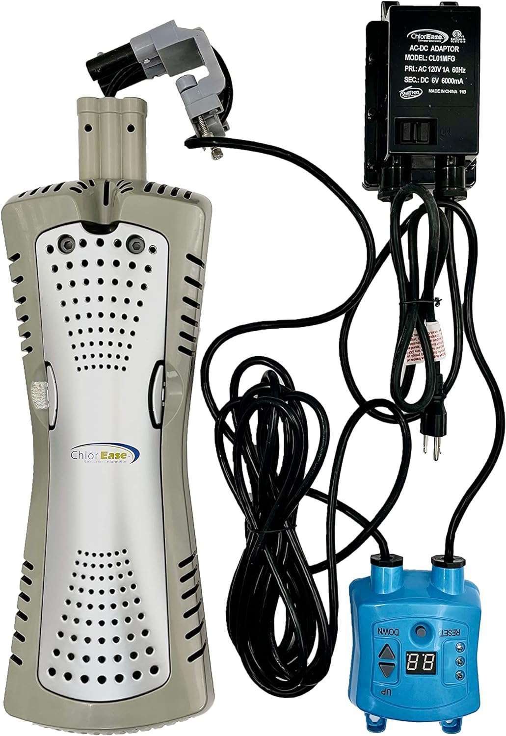 Nu Cobalt Chlor.ez CL02 Saltwater Chlorinator with LED Status Indicator for Above Ground Pool up to 10,000 Gallons. - 6