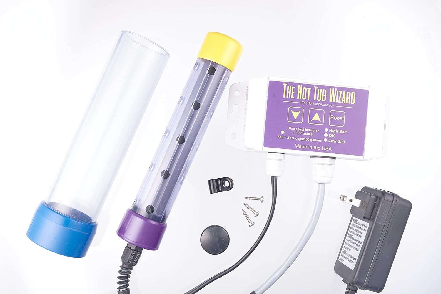 The Hot Tub Wizard - Hot Tub Salt Chlorine Generators - Keeps Your Hot Tub Clean and Clear - Easily Convert Any Hot Tub to Gentle Salt Water - 3