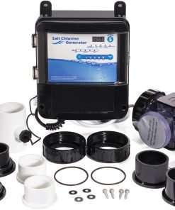 XtremepowerUS 90147 Complete Salt Water System Swimming Pool Generator Chlorination Easy DIY Installation up to 18,000 Gallons, Black - 1