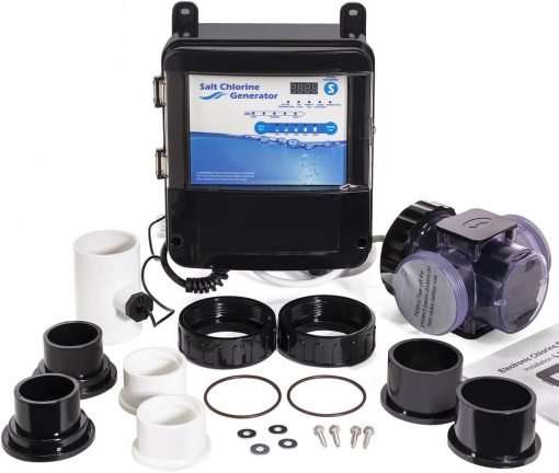 XtremepowerUS 90147 Complete Salt Water System Swimming Pool Generator Chlorination Easy DIY Installation up to 18,000 Gallons, Black - 1