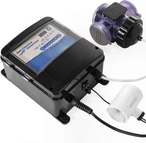 XtremepowerUS 90147 Complete Salt Water System Swimming Pool Generator Chlorination Easy DIY Installation up to 18,000 Gallons, Black - 2
