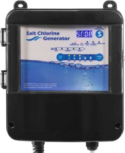 XtremepowerUS 90147 Complete Salt Water System Swimming Pool Generator Chlorination Easy DIY Installation up to 18,000 Gallons, Black - 4