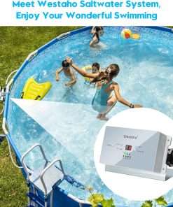 Saltwater Pool System, Westaho Salt Chlorine Generator with USA Titanium Cell, Designed for Above Ground Pools Up to 15,000 Gallons, Keeps Pool Water Clear with Less Maintenance - 6