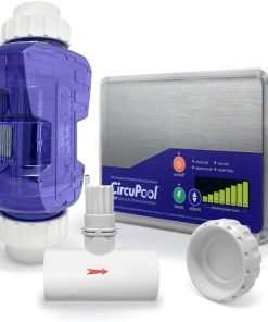 CircuPool EDGE40 Salt Chlorine Generator - USA-Made - 7 Year Manufacturer Warranty - No DIY Install Penalty - 1.7 lb CL Output - Electronic Salt Chlorinator System for Pools up to 40,000 Gallons - 1