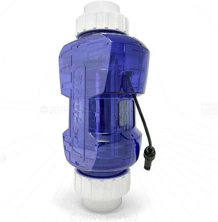 CircuPool EDGE40 Salt Chlorine Generator - USA-Made - 7 Year Manufacturer Warranty - No DIY Install Penalty - 1.7 lb CL Output - Electronic Salt Chlorinator System for Pools up to 40,000 Gallons - 3