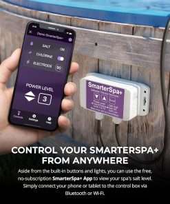 ControlOMatic SmarterSpa+ Saltwater Chlorine Generator with Automatic Chlorine Detection and Mobile App for Spas Up to 2000 Gallons - 4