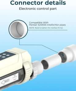 Crystala Filters IC40 Pool Salt Chlorine Generator, Compatible with Pentair 520555 IntelliChlor IC40 Salt Chlorine Generator, up to 40,000 Gallon Pool - 3