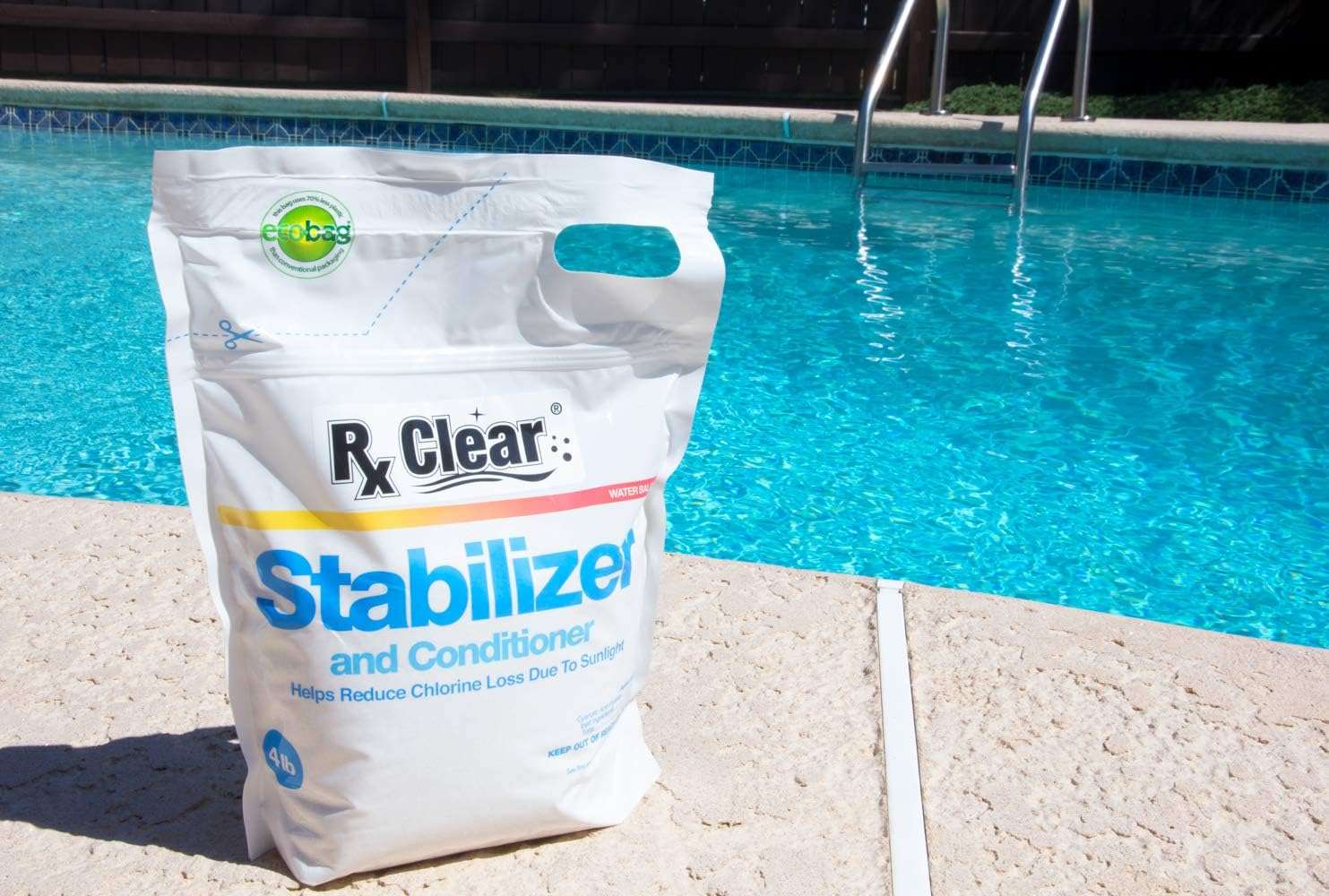 Rx Clear Swimming Pool Salt Water Generator Opening Kit - for Above or In-Ground Pools - Up to 30,000 Gallons of Water - Includes Stabilizer - 2