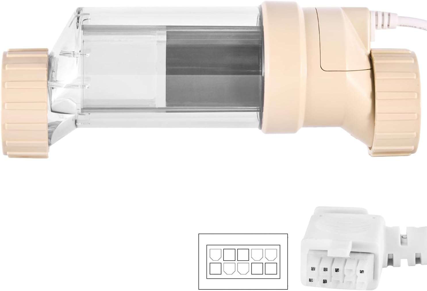 XtremepowerUS Replacement Salt Cell for Pool for Swimming Pool In-Ground Chlorinator System Cell Compatible Cell Plate up to 25,000 Gallons - 1