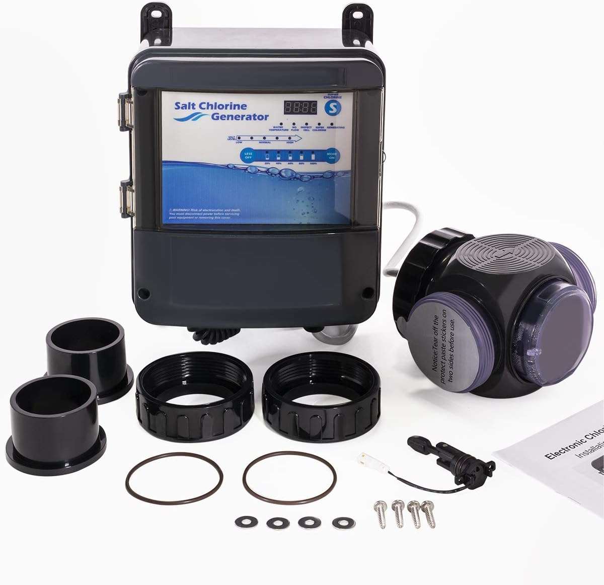 XtremepowerUS Universal 35K Saltwater Chlorinator System Electronic Chlorine Pool Generator Chlorination for Swimming Pools up to 35,000 Gallons