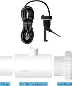 EXCELFU Flow Switch for Hayward Goldline Salt System, Flow Sensor for Hayward Salt Cell and Chlorine Generator System, Flow Switch Assembly GLX-FLO-RP with Tee for Hayward Aqua Rite - 4