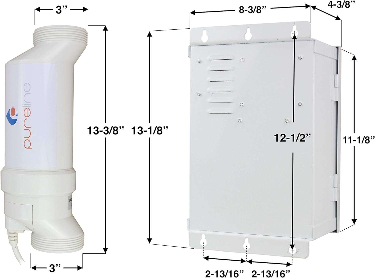 Pureline Crystal Pure Salt System, PL7700, Universal Pool Salt Chlorination System, Includes Control Panel, Salt Cell, 40,000 Gallon - 7