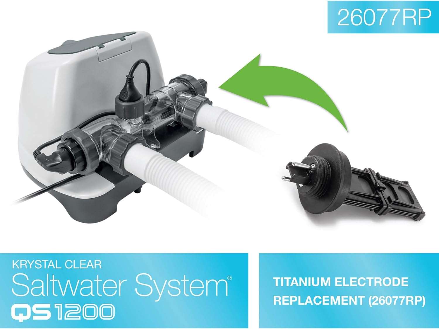 Intex Replacement Part 11904 Titanium Electrode for ECO6110 Krystal Clear Saltwater Chlorine System, Part Only - 3