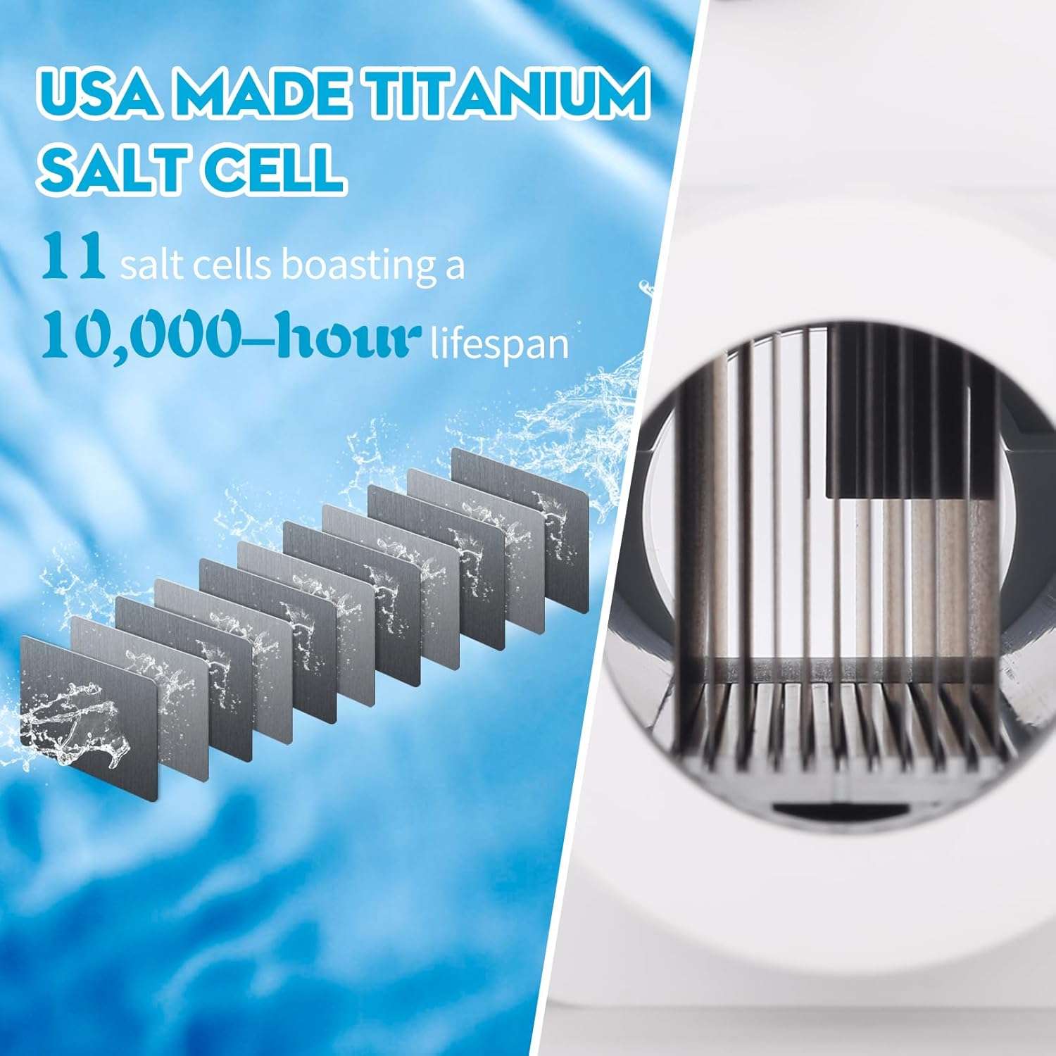 Salt Chlorine Generator, Westaho Salt Chlorination System for Inground Pools Up to 40,000 Gallons, USA Titanium Cell 7 Years Warranty - 3