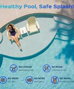 Bonvoisin Salt Water Pool Chlorinator System Salt Chlorine Generator for Above Ground Pools Saltwater Pool System with Titanium Cell, LED Control Panel - 2