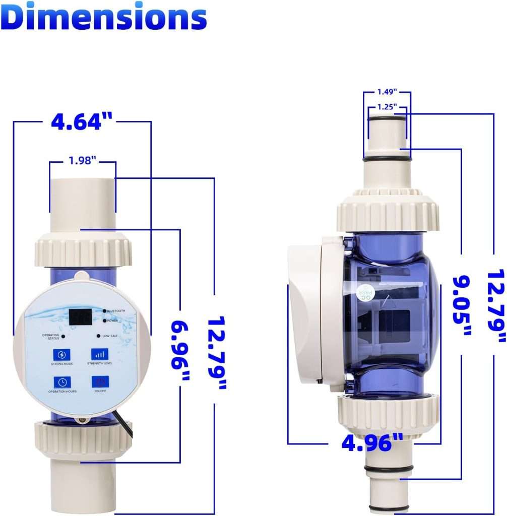 10g/h Salt Chlorine Generator with Mobile App Control