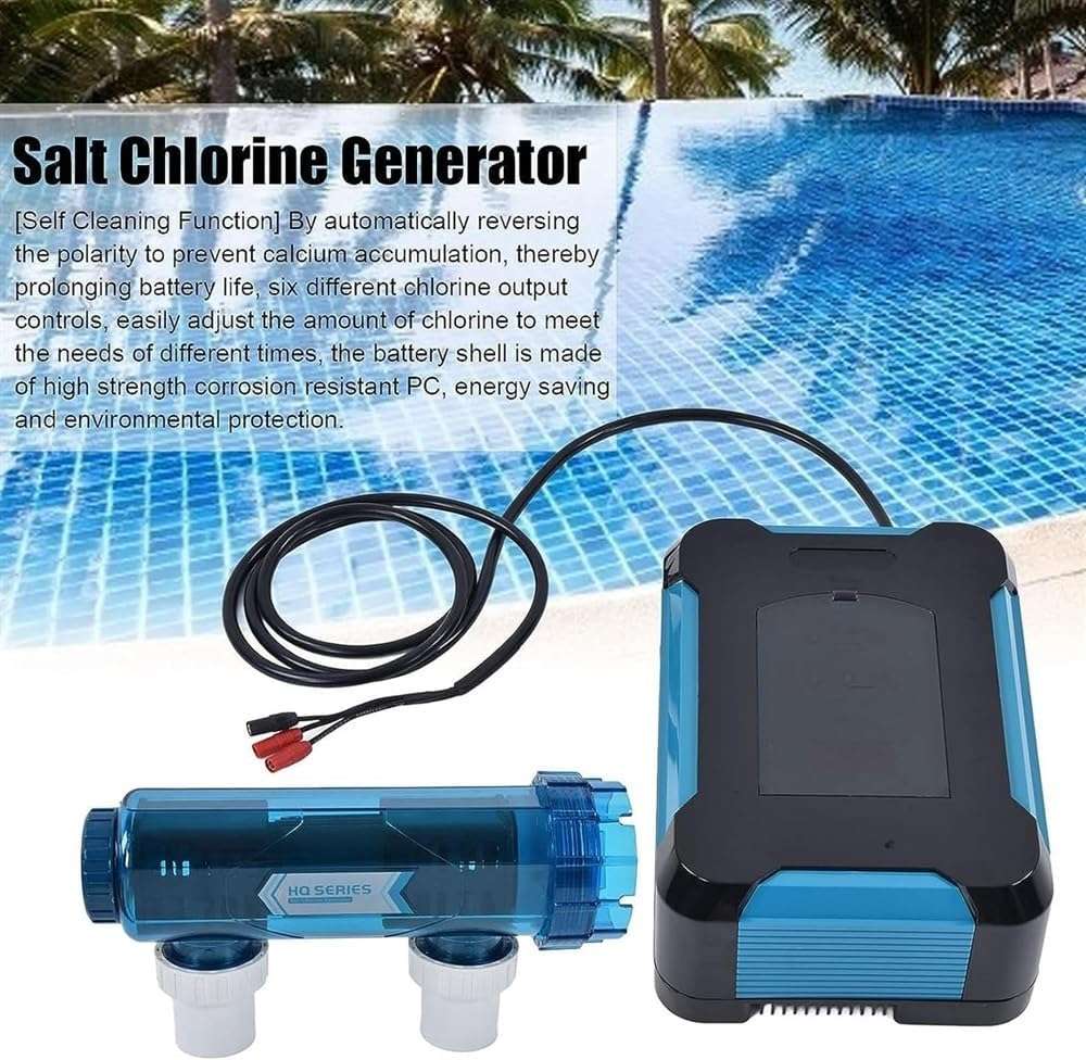 Salt Water Chlorinator, Salt Water Pool Chlorine Generator System, 20-30-40-50 G-H,Simple Operation Pool, 10-40℃ Water Temperature Protection Chlorine Generator Chlorinator,20g-h - 2