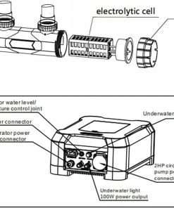 Salt Water Chlorinator, Salt Water Pool Chlorine Generator System, 20-30-40-50 G-H,Simple Operation Pool, 10-40℃ Water Temperature Protection Chlorine Generator Chlorinator,20g-h - 5