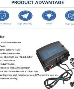 Swimming Pool Chlorinator, Salt Water Pool Chlorine Generator Device, 15-20-30-50g-h Salt Water SPA Chlorinator Device, for Swimming Pool,Spa Water Treatment Machines - 7