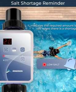 Saltwater System for Above Ground Pool with Five-Year Warranty, Saltwater Chlorinator System with Titanium Cell and LED Control Panel, Pools up to 9,000 Gallons - 5