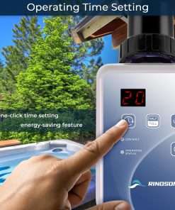 Saltwater System for Hot Tubs & Swim Spas, Above Ground Pool, 5 Year Warranty, Saltwater Chlorinator System with Titanium Cell and LED Control Panel, Pools up to 6,000 Gallons - 5