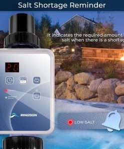 Saltwater System for Hot Tubs & Swim Spas, Above Ground Pool, 5 Year Warranty, Saltwater Chlorinator System with Titanium Cell and LED Control Panel, Pools up to 6,000 Gallons - 6
