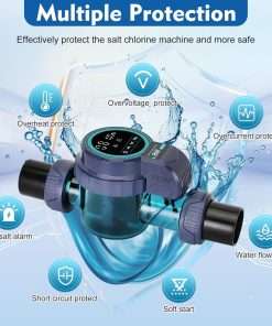Smart Saltwater Chlorinator System for Above Ground Pool, Up to 15,800 Gallons Pool, Built-in Wi-Fi & App Remote Control, Chlorine Generators for Swimming Pools with Smart Digital Panel - 6