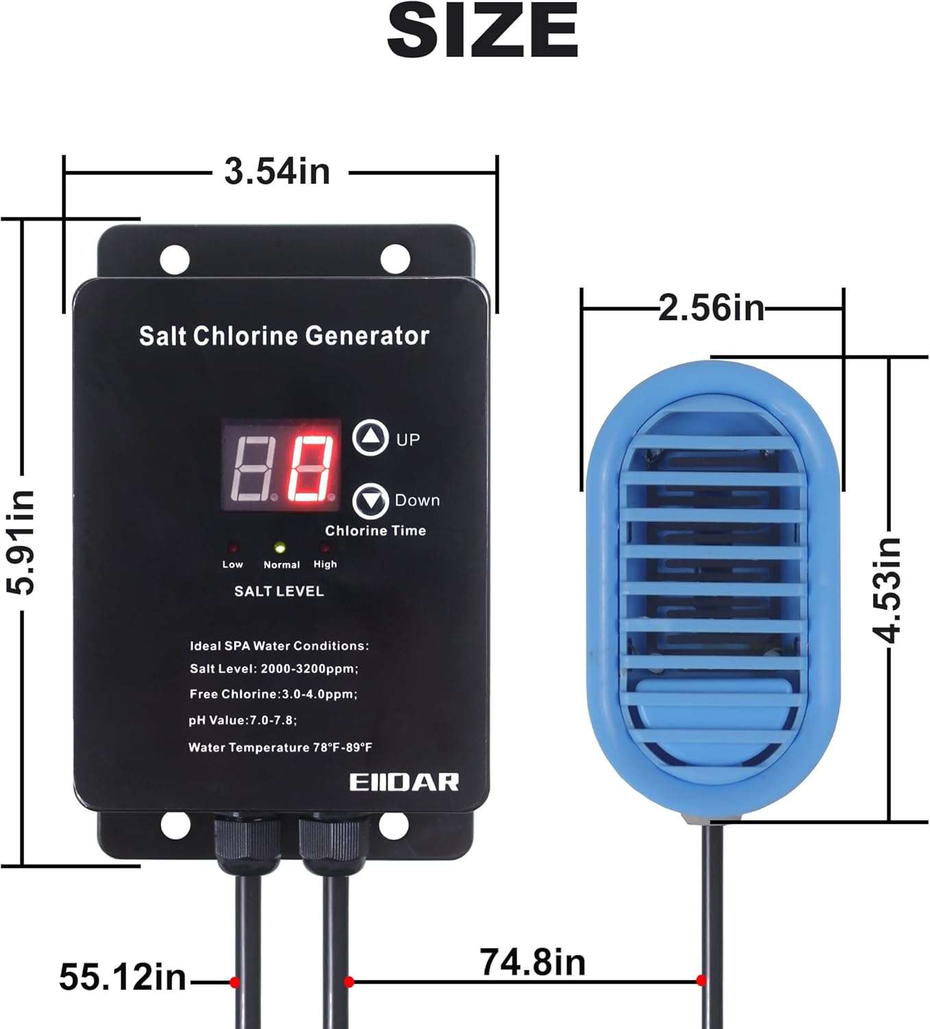 Spa Salt Water System，Salt Chlorine Generator,Saltwater Chlorine Generator for Hot Tubs & Swim Spa, Chemical-Free，Convert Any Spa into A Saltwater Chlorine System - Image 5