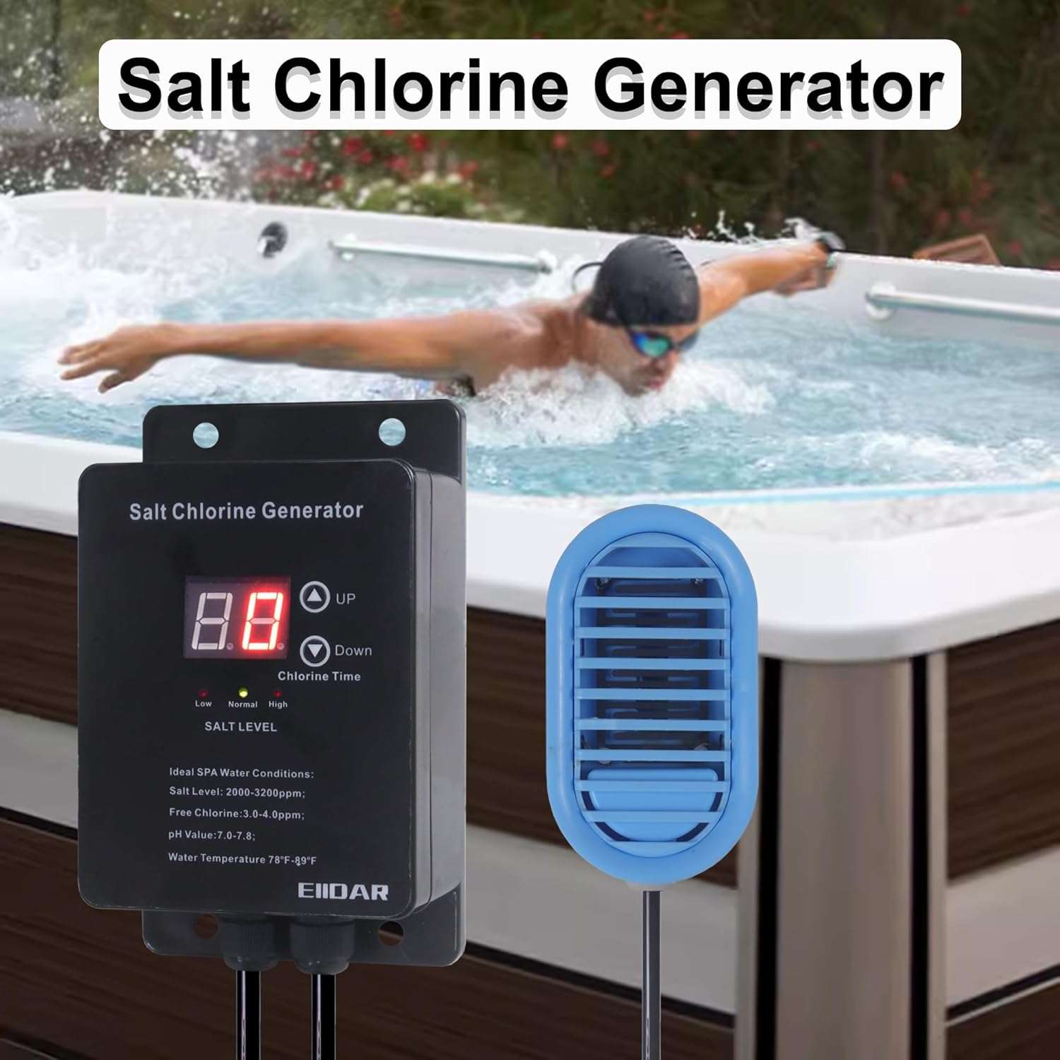 Spa Salt Water System，Salt Chlorine Generator,Saltwater Chlorine Generator for Hot Tubs & Swim Spa, Chemical-Free，Convert Any Spa into A Saltwater Chlorine System - 5