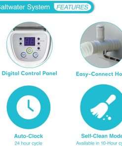 Intex QS200 Krystal Clear Saltwater Chlorine System for Above Ground Pools- Keeps Water Clear – Reduces Chemical Use – Sleek Control Panel with Buttons – Up to 2200 Gallon Pools - 3