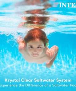 Intex QS200 Krystal Clear Saltwater Chlorine System for Above Ground Pools- Keeps Water Clear – Reduces Chemical Use – Sleek Control Panel with Buttons – Up to 2200 Gallon Pools - 6
