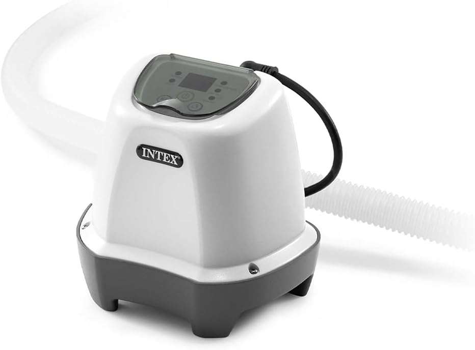 Intex QS200 Krystal Clear Saltwater Chlorine System for Above Ground Pools- Keeps Water Clear – Reduces Chemical Use – Sleek Control Panel with Buttons – Up to 2200 Gallon Pools - 9