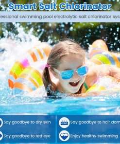 Salt Water Chlorination System for Swimming Pools, Up to 25,000 Gallons Pool, Built-in Wi-Fi & App Remote Control, Salt Water Pool Chlorinator System with Smart Digital Panel - 6