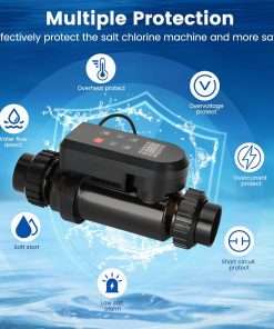 Salt Water Chlorination System for Swimming Pools, Up to 25,000 Gallons Pool, Built-in Wi-Fi & App Remote Control, Salt Water Pool Chlorinator System with Smart Digital Panel - 7
