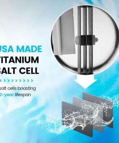 Saltwater Pool System, Westaho Salt Chlorine Generator with USA Titanium Cell for Above Ground Pools Up to 15,000 Gallons, Compatible with Intex Pool, IP 66 Waterproof - 3