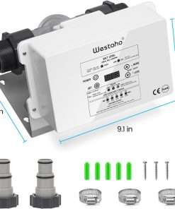 Saltwater Pool System, Westaho Salt Chlorine Generator with USA Titanium Cell for Above Ground Pools Up to 15,000 Gallons, Compatible with Intex Pool, IP 66 Waterproof - 6