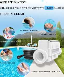 520555 Salt Chlorine Generator Cell, Suitable for Pools Up to 40,000 Gallons, Includes 15 Cable 2 PVC Unions - 2