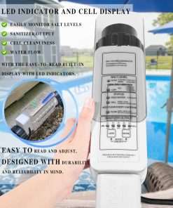 520555 Salt Chlorine Generator Cell, Suitable for Pools Up to 40,000 Gallons, Includes 15 Cable 2 PVC Unions - 6