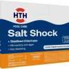 HTH 52047 Swimming Pool Care Salt Shock, Stabilized Chlorinator, 1 dose Treats 10000 gallons, 5x12oz Packets - 1