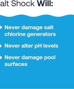 HTH 52047 Swimming Pool Care Salt Shock, Stabilized Chlorinator, 1 dose Treats 10000 gallons, 5x12oz Packets - 6