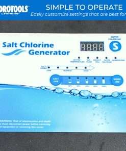 HYDROTOOLS By SWIMLINE 87625 Salt Water Chlorine Generator System For Pools Up To 25K Gallons, 13 Titanium Plates 1.6 Lbs CL Output, Universal Compatibility Easy Install - 4