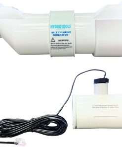 HYDROTOOLS By SWIMLINE 87625 Salt Water Chlorine Generator System For Pools Up To 25K Gallons, 13 Titanium Plates 1.6 Lbs CL Output, Universal Compatibility Easy Install - 5
