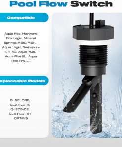 Hayward Flow Switch, GLX-FLO-RP for Hayward Goldline Aquarite Salt System Pool Flow Sensor Suitable Hayward Salt Cell and Chlorine Generator with 15ft Cable Pool Flow Switch - 6