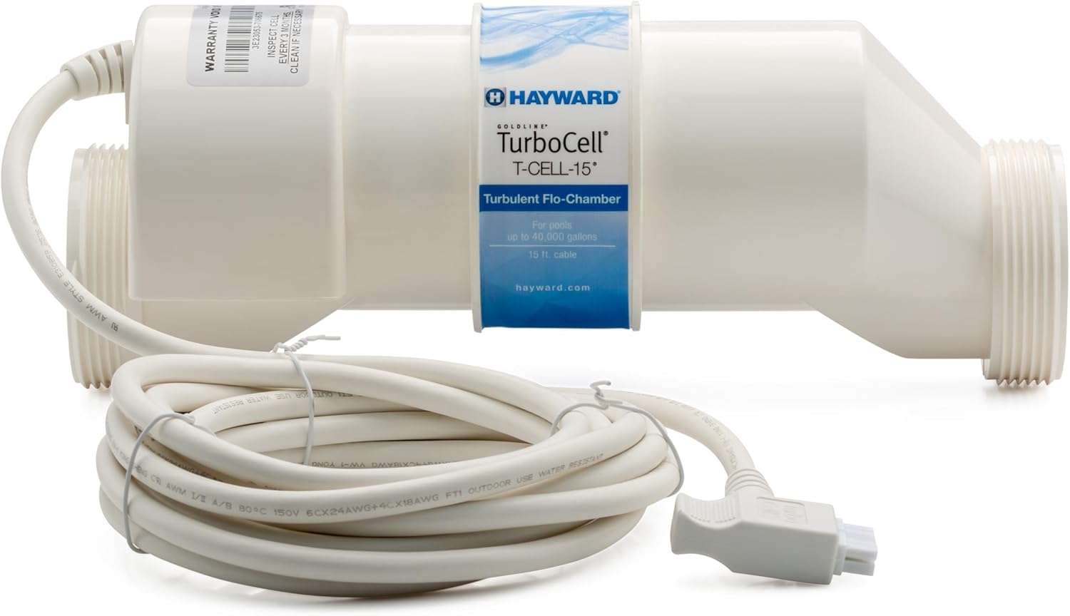Hayward W3T-CELL-15 TurboCell Salt Chlorination Cell for In-Ground Swimming Pools up to 40,000 Gallons - 1