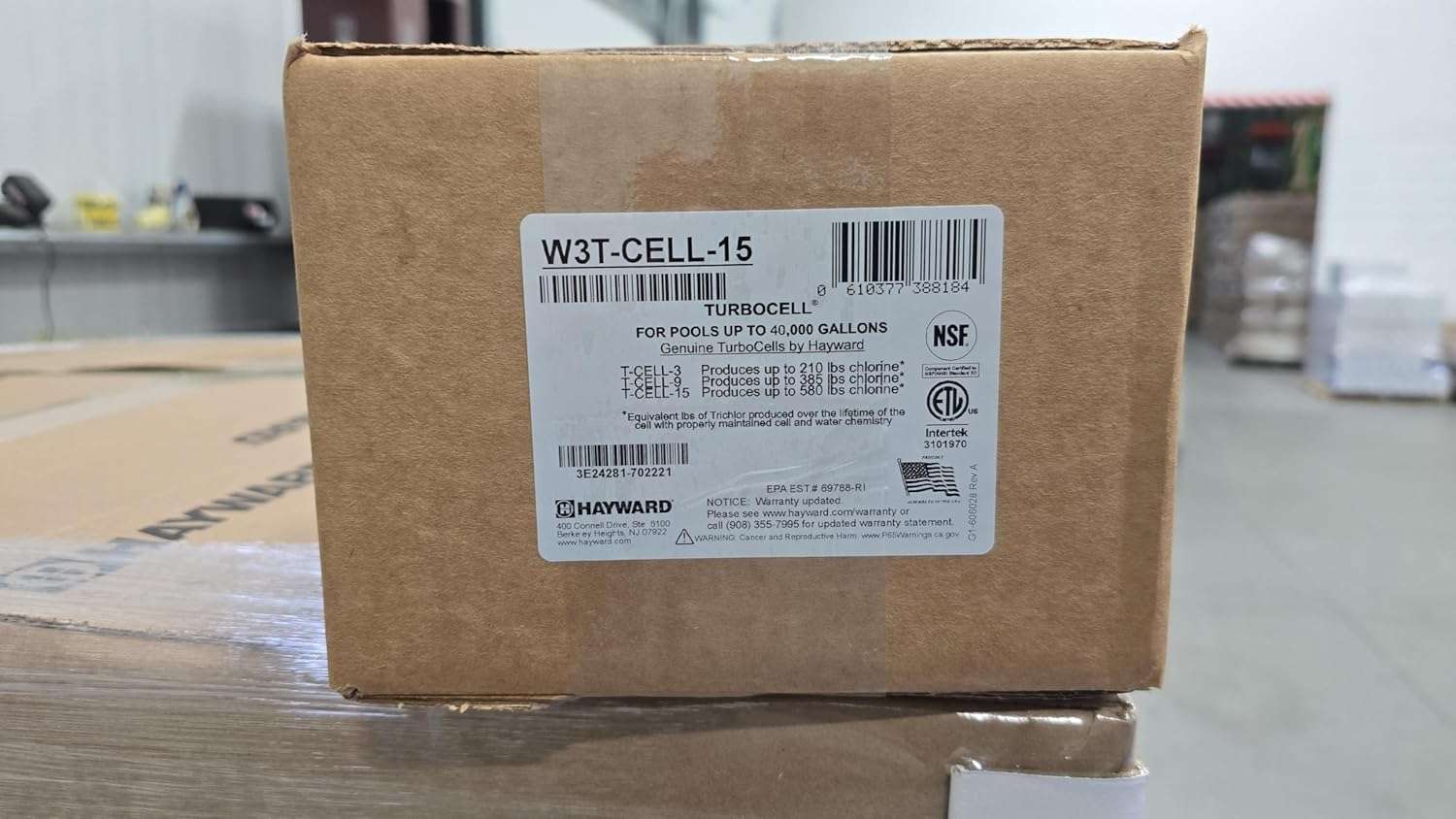 Hayward W3T-CELL-15 TurboCell Salt Chlorination Cell for In-Ground Swimming Pools up to 40,000 Gallons - 10